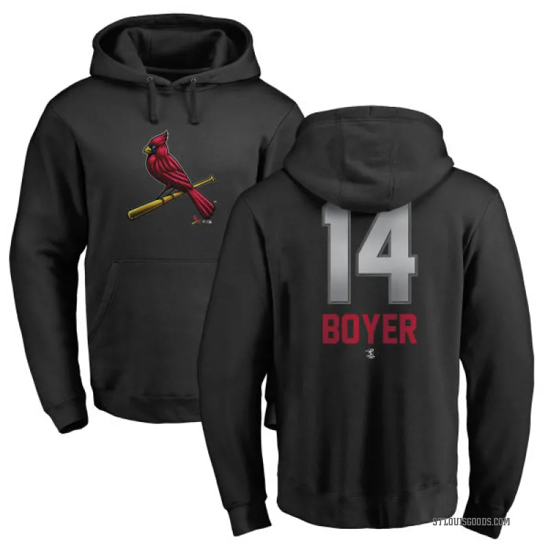 Ken Boyer Men's Black St. Louis Cardinals Branded Midnight Mascot Pullover Hoodie -
