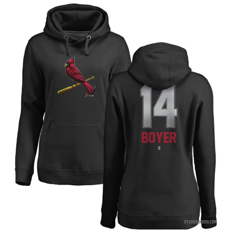 Ken Boyer Women's Black St. Louis Cardinals Branded Midnight Mascot Pullover Hoodie -