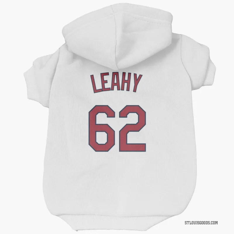 Kyle Leahy  White St. Louis Cardinals  Cat & Dog Pet Hoodie