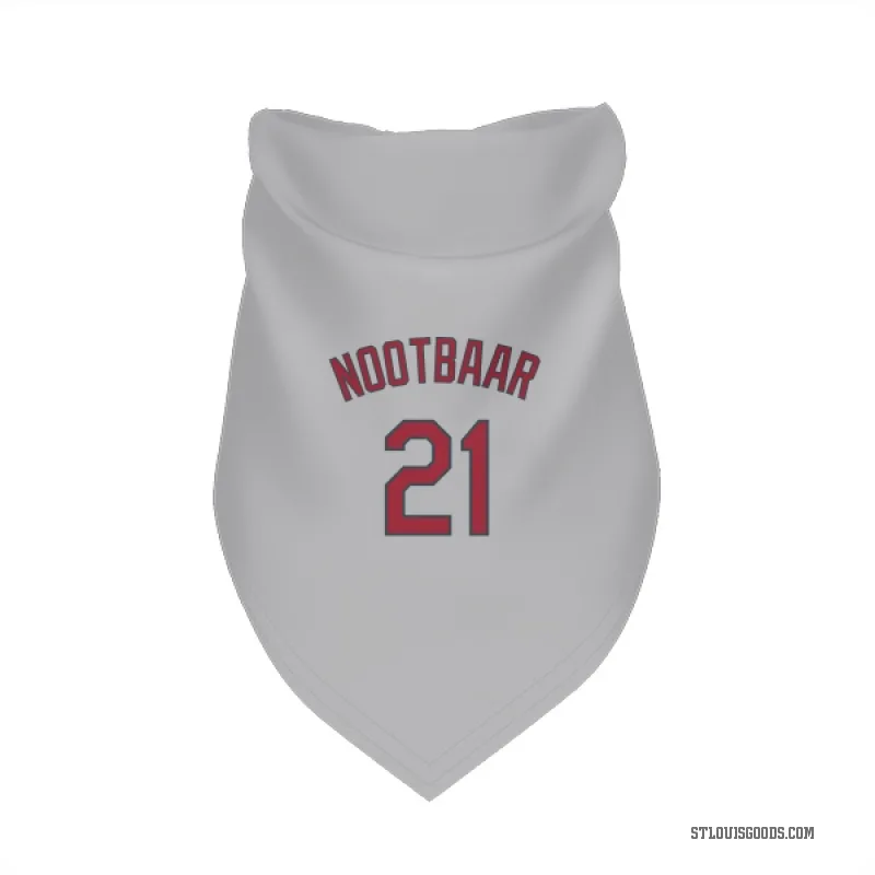 Lars Nootbaar  Gray St. Louis Cardinals  Cat & Dog Pet Bandana