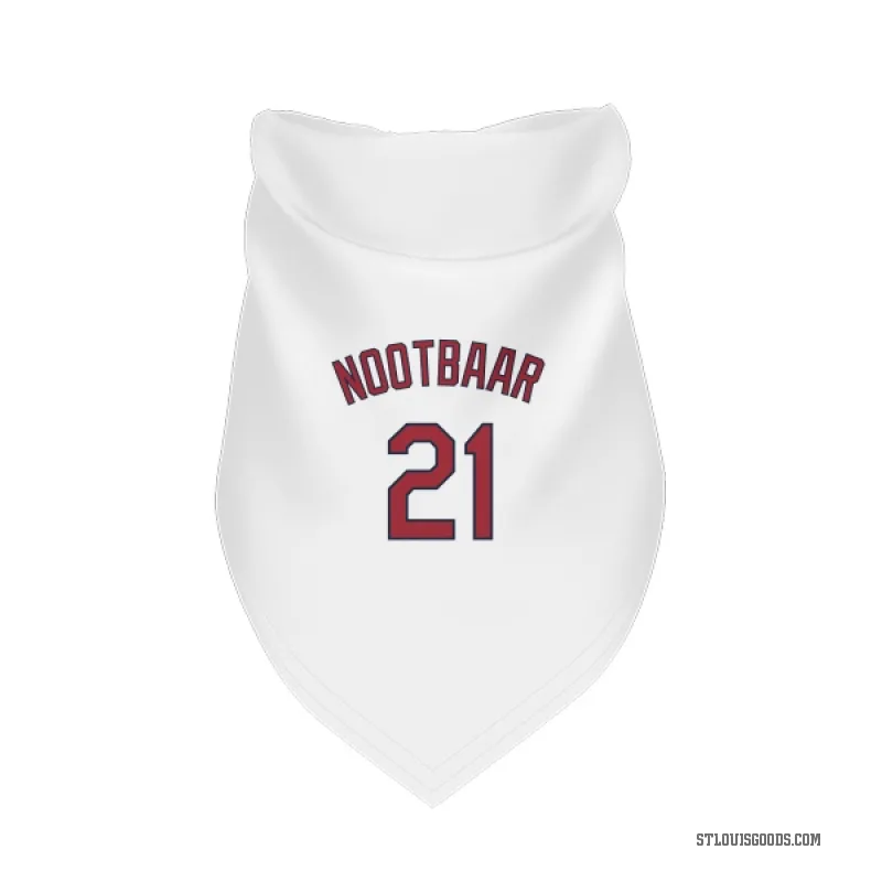 Lars Nootbaar  White St. Louis Cardinals  Cat & Dog Pet Bandana