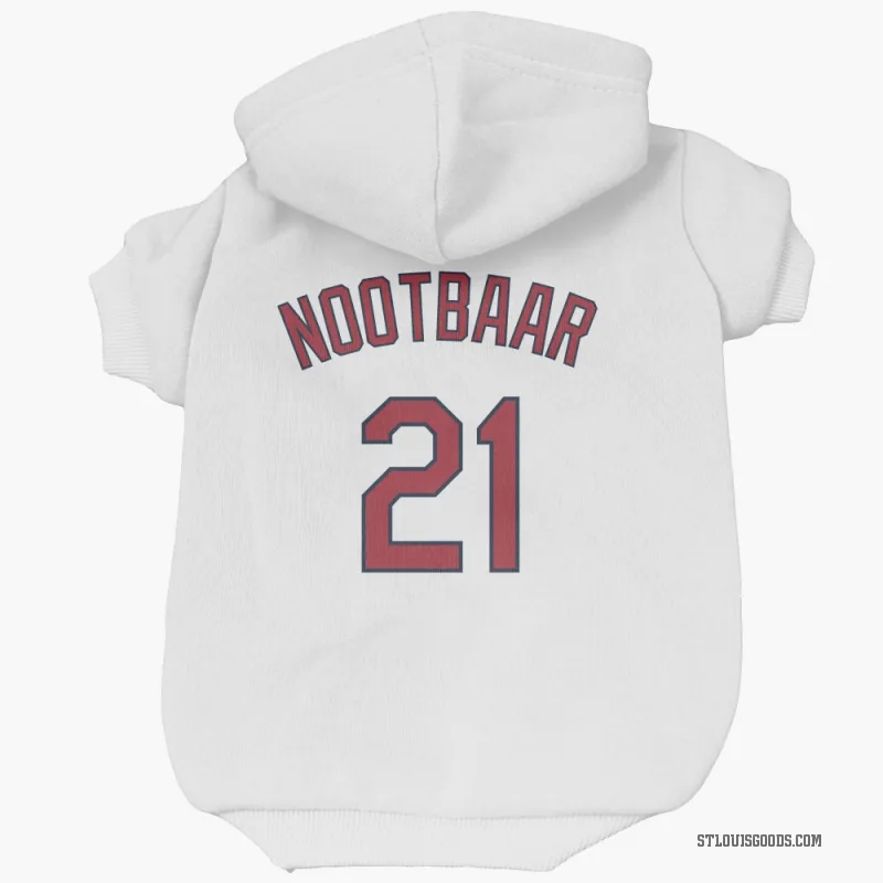 Lars Nootbaar  White St. Louis Cardinals  Cat & Dog Pet Hoodie