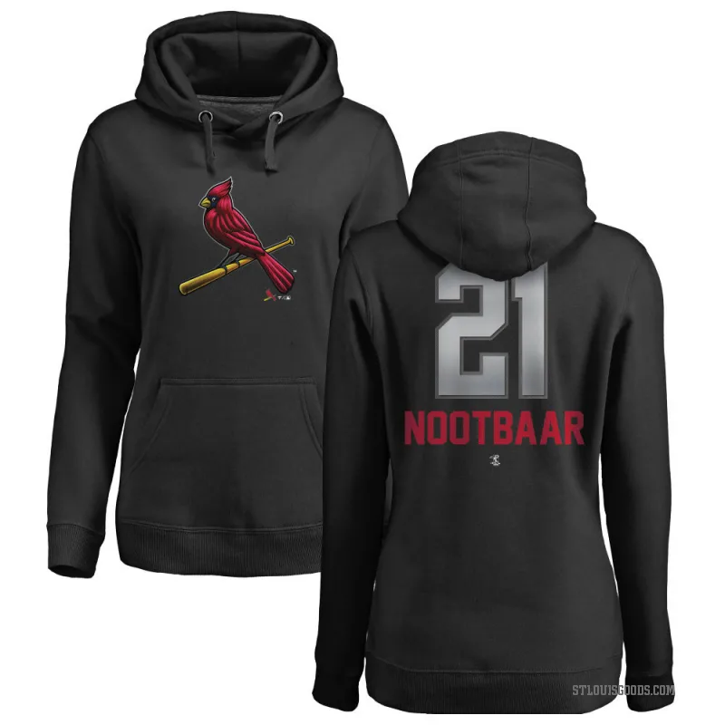 Lars Nootbaar Women's Black St. Louis Cardinals Branded Midnight Mascot Pullover Hoodie -