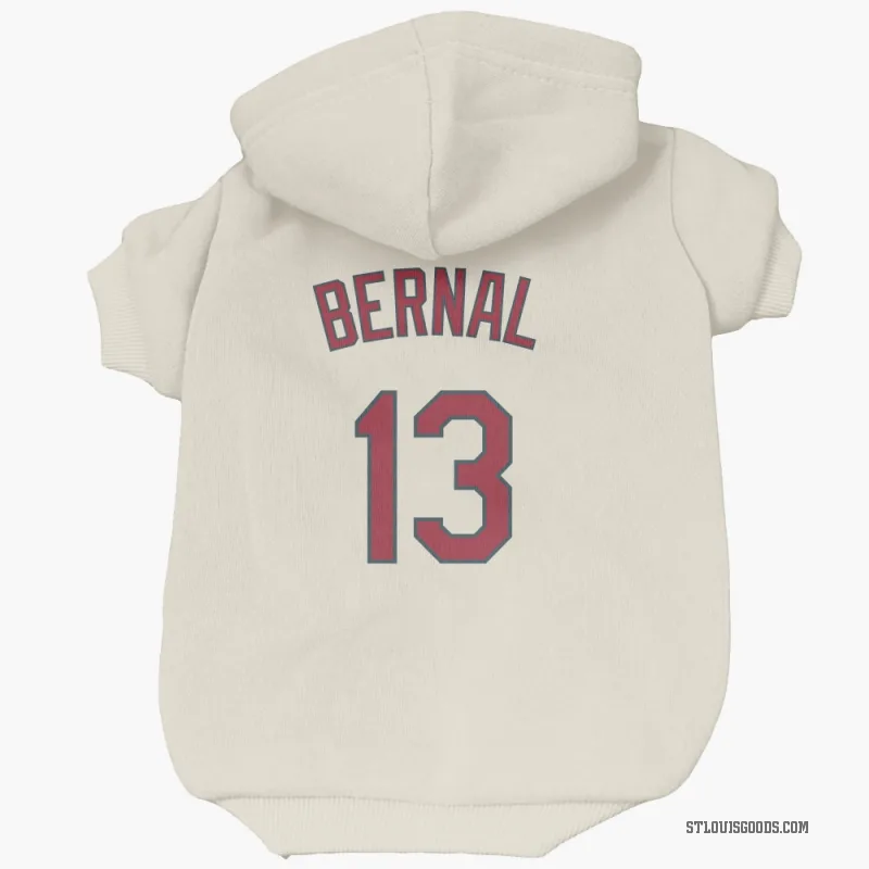Leonardo Bernal  Cream St. Louis Cardinals  Cat & Dog Pet Hoodie