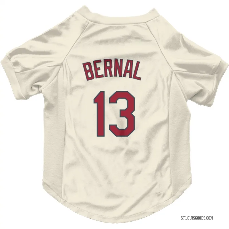 Leonardo Bernal  Cream St. Louis Cardinals  Cat & Dog Pet Jersey