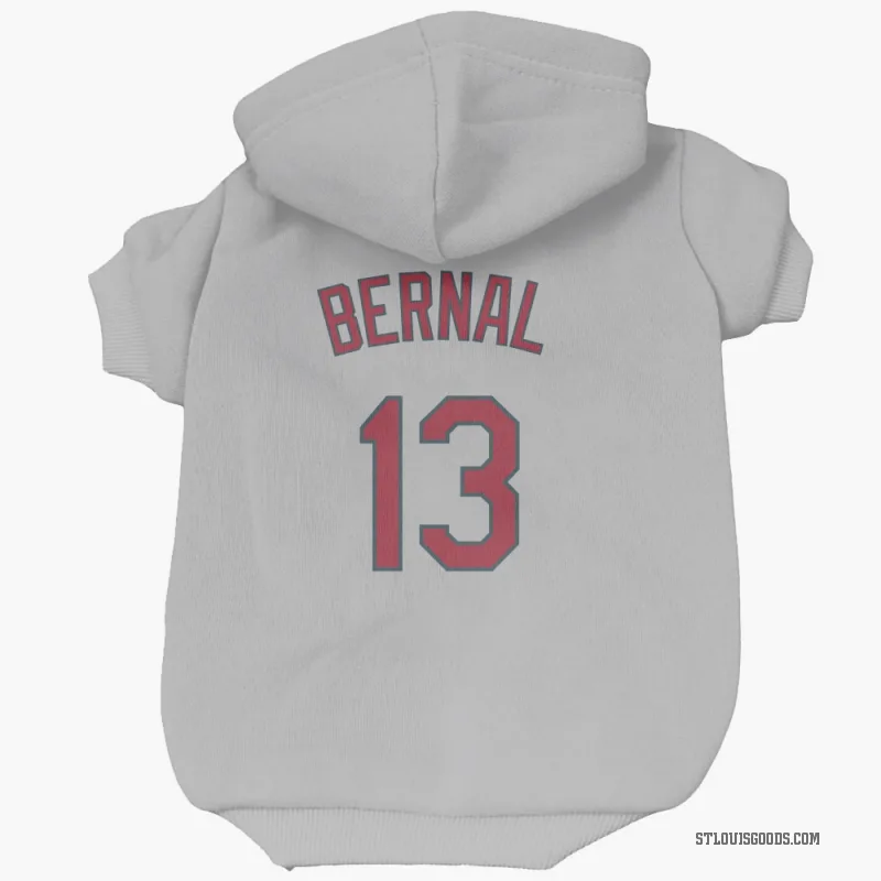 Leonardo Bernal  Gray St. Louis Cardinals  Cat & Dog Pet Hoodie