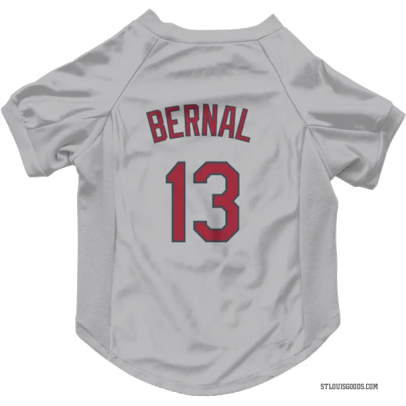 Leonardo Bernal  Gray St. Louis Cardinals  Cat & Dog Pet Jersey