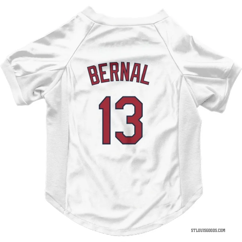 Leonardo Bernal  White St. Louis Cardinals  Cat & Dog Pet Jersey