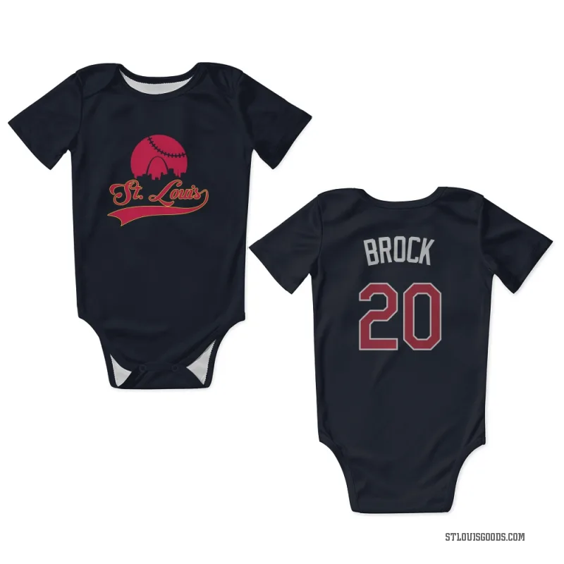 Lou Brock  Navy St. Louis Cardinals  Newborn & Infant Bodysuit