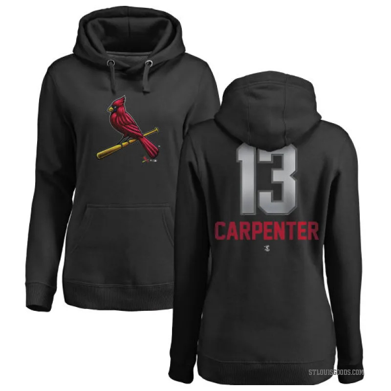 Matt Carpenter Women's Black St. Louis Cardinals Branded Midnight Mascot Pullover Hoodie -