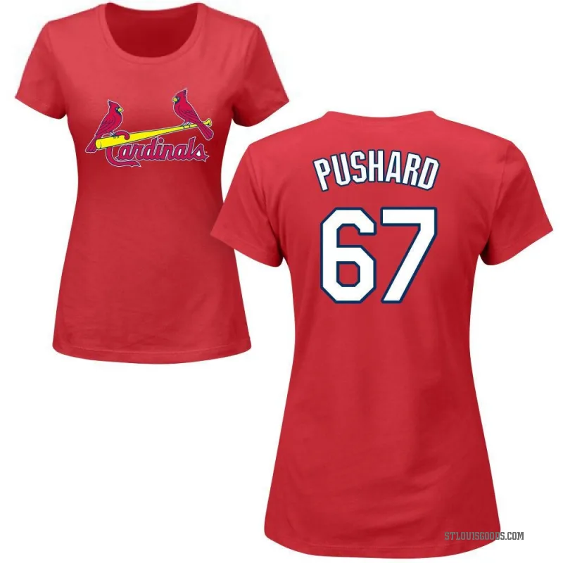 Matthew Pushard Women's Red St. Louis Cardinals Roster T-Shirt -