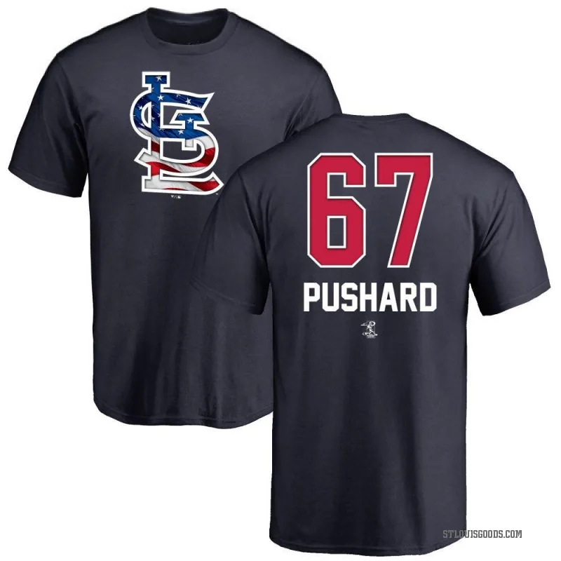 Matthew Pushard Youth Navy St. Louis Cardinals Name and Number Banner Wave T-Shirt -