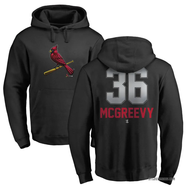 Michael McGreevy Men's Black St. Louis Cardinals Branded Midnight Mascot Pullover Hoodie -