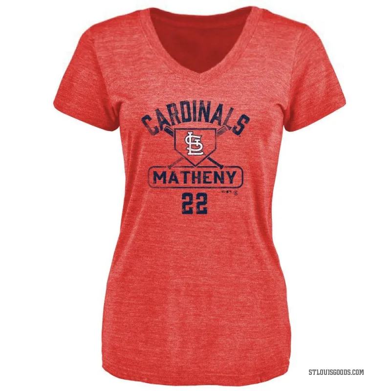 Mike Matheny Women's Red St. Louis Cardinals Base Runner T-Shirt -