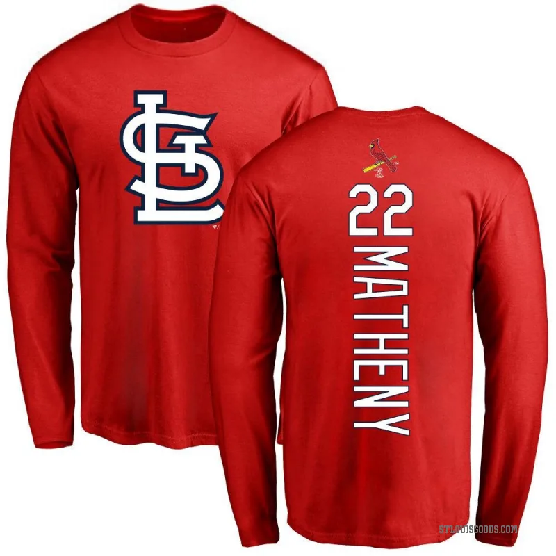 Mike Matheny Youth Red St. Louis Cardinals Backer Long Sleeve T-Shirt -
