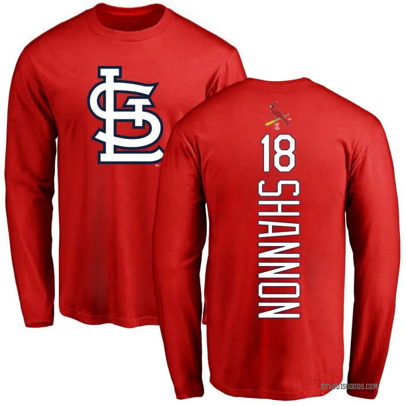 Mike Shannon Youth Red St. Louis Cardinals Backer Long Sleeve T-Shirt -