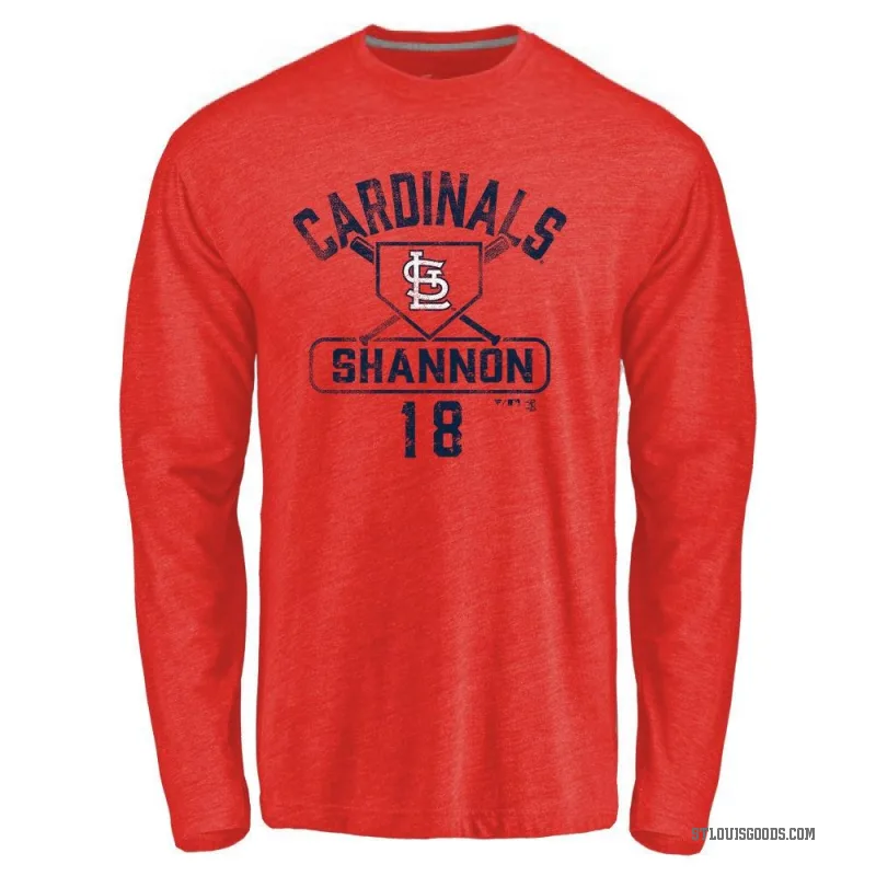 Mike Shannon Youth Red St. Louis Cardinals Base Runner Long Sleeve T-Shirt -