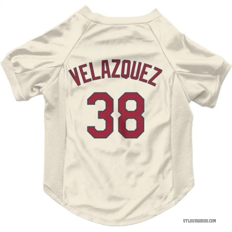 Nelson Velazquez Cream St. Louis Cardinals Cat & Dog Pet Jersey