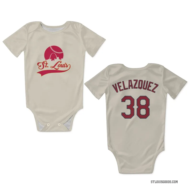 Nelson Velazquez Cream St. Louis Cardinals Newborn & Infant Bodysuit