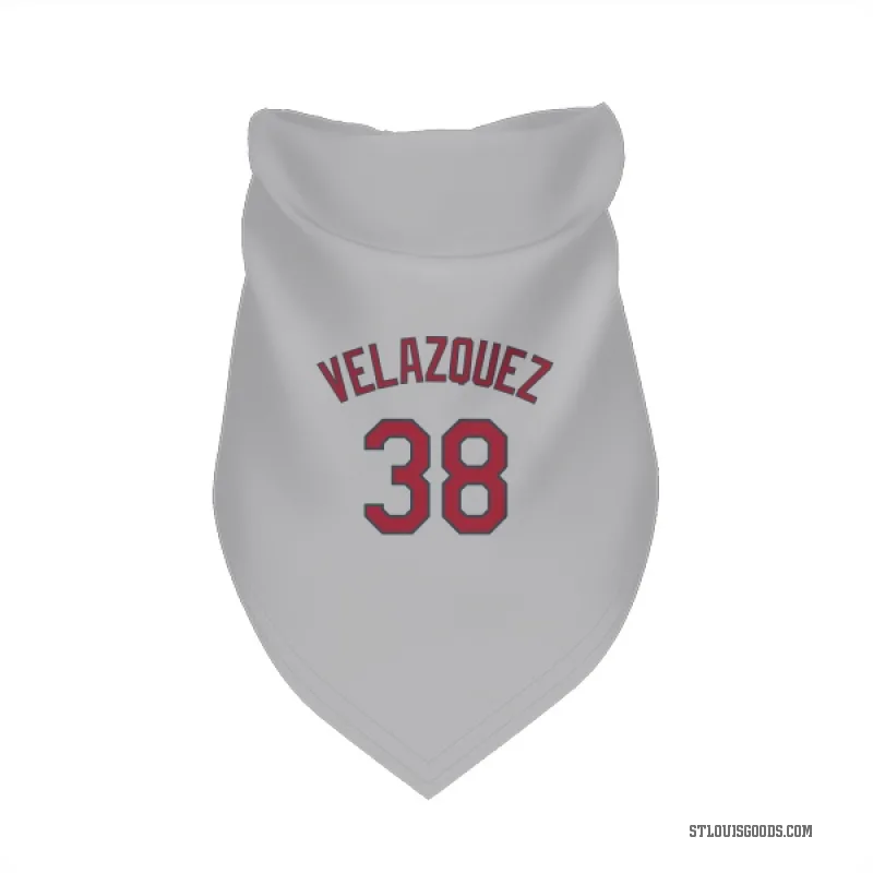 Nelson Velazquez Gray St. Louis Cardinals Cat & Dog Pet Bandana