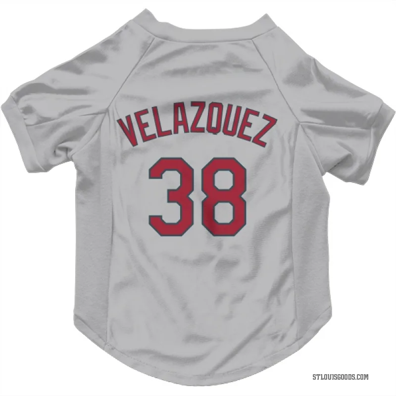 Nelson Velazquez Gray St. Louis Cardinals Cat & Dog Pet Jersey