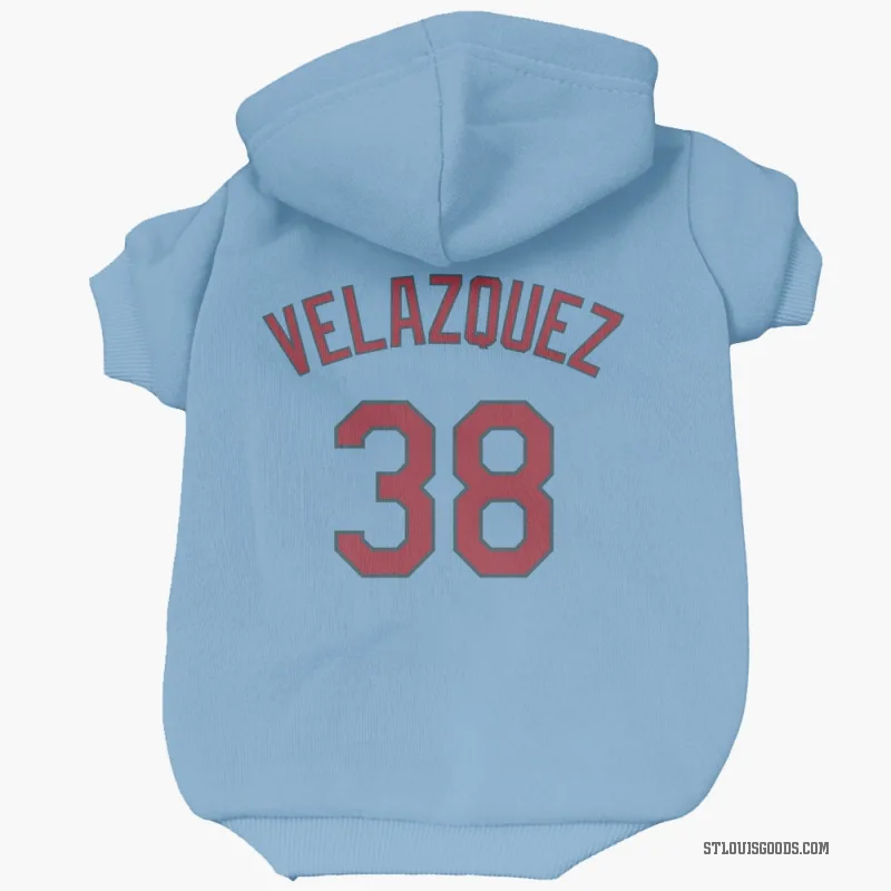 Nelson Velazquez Light Blue St. Louis Cardinals Cat & Dog Pet Hoodie