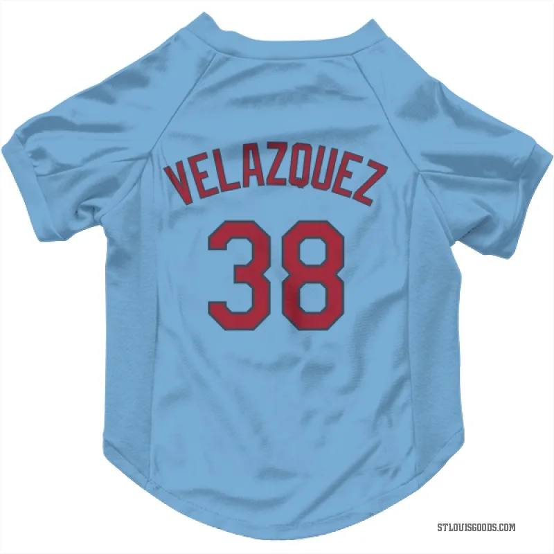 Nelson Velazquez Light Blue St. Louis Cardinals Cat & Dog Pet Jersey