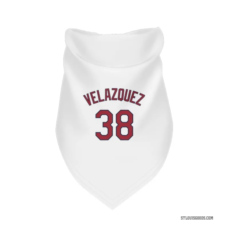 Nelson Velazquez  White St. Louis Cardinals  Cat & Dog Pet Bandana