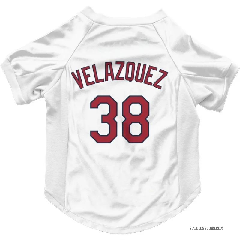 Nelson Velazquez  White St. Louis Cardinals  Cat & Dog Pet Jersey