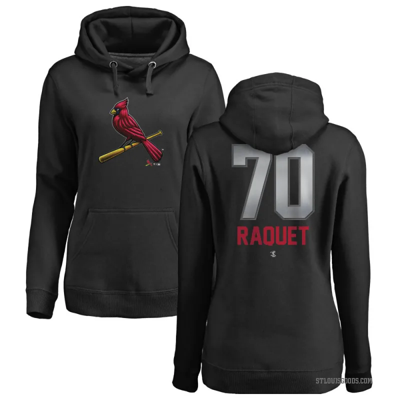 Nick Raquet Women's Black St. Louis Cardinals Branded Midnight Mascot Pullover Hoodie -