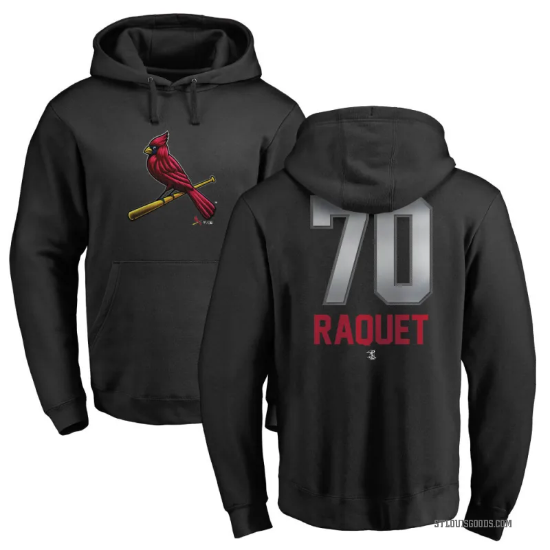 Nick Raquet Youth Black St. Louis Cardinals Branded Midnight Mascot Pullover Hoodie -