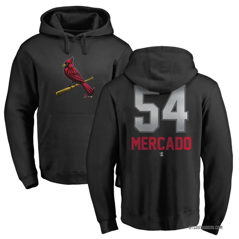 Oscar Mercado Men's Black St. Louis Cardinals Branded Midnight Mascot Pullover Hoodie -