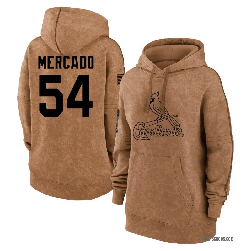 Oscar Mercado Women's Brown St. Louis Cardinals 2023 Salute to Service Pullover Hoodie