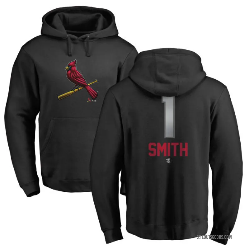 Ozzie Smith Men's Black St. Louis Cardinals Branded Midnight Mascot Pullover Hoodie -
