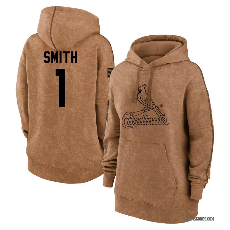 Ozzie Smith Women's Brown St. Louis Cardinals 2023 Salute to Service Pullover Hoodie
