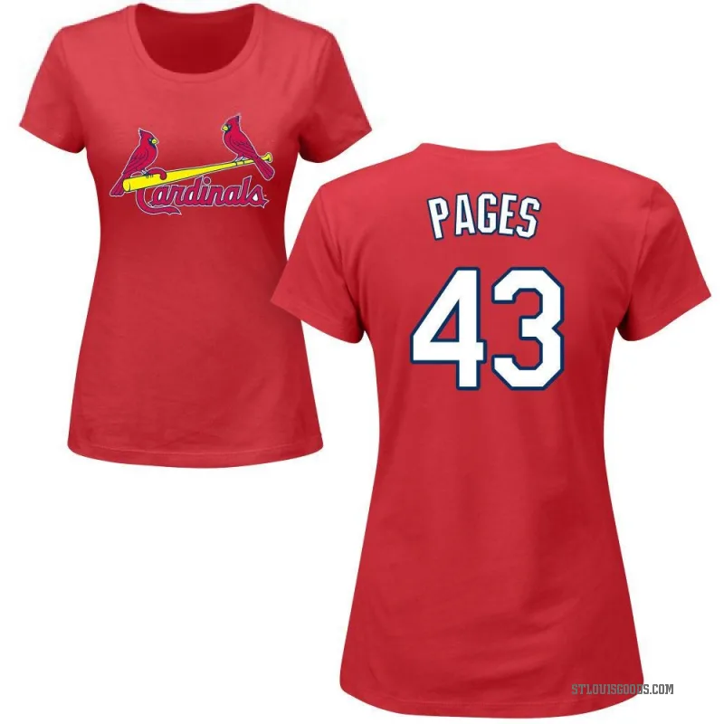 Pedro Pages Women's Red St. Louis Cardinals Roster T-Shirt -