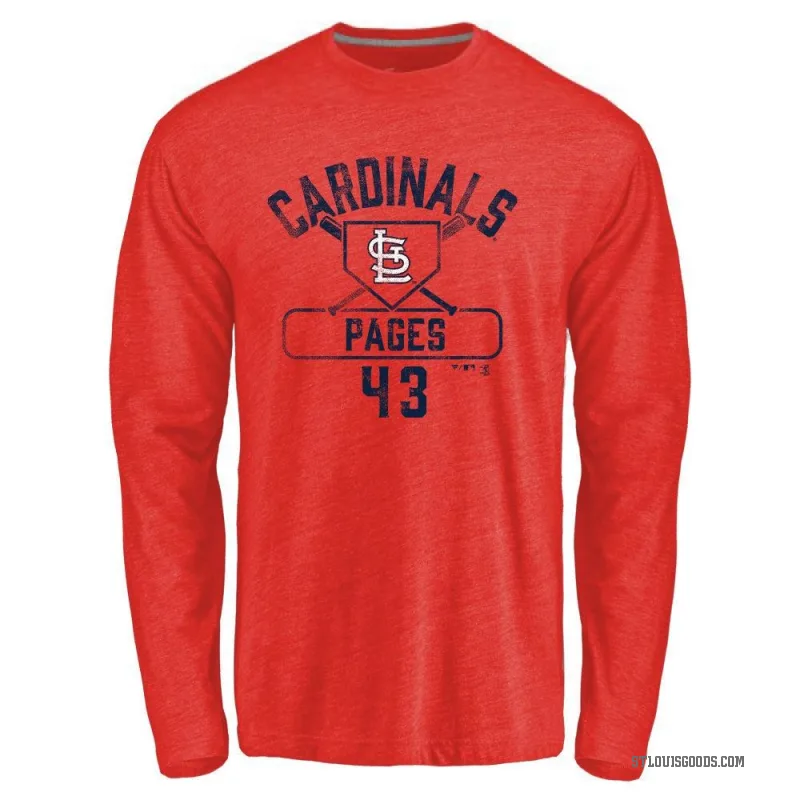 Pedro Pages Youth Red St. Louis Cardinals Base Runner Long Sleeve T-Shirt -