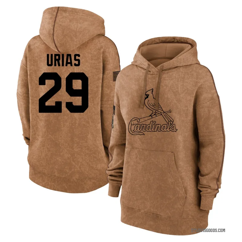 Ramon Urias Women's Brown St. Louis Cardinals 2023 Salute to Service Pullover Hoodie