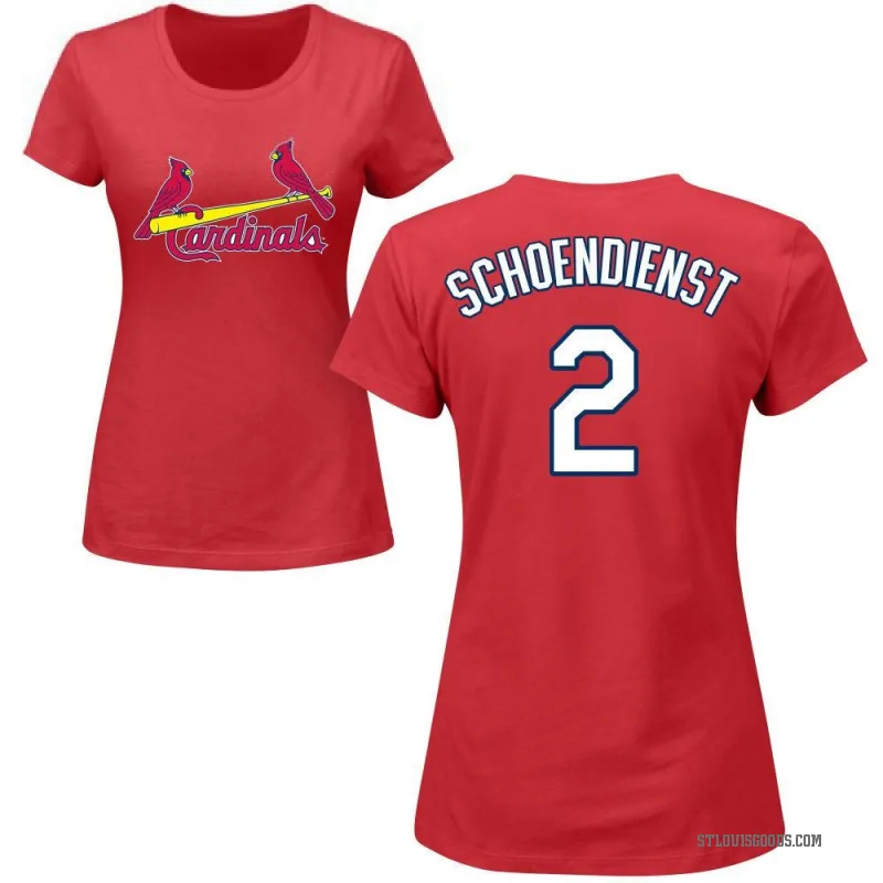 Red Schoendienst Women's Red St. Louis Cardinals Roster T-Shirt -