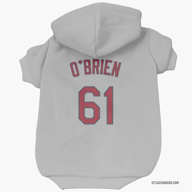 Riley O'Brien  Gray St. Louis Cardinals  Cat & Dog Pet Hoodie