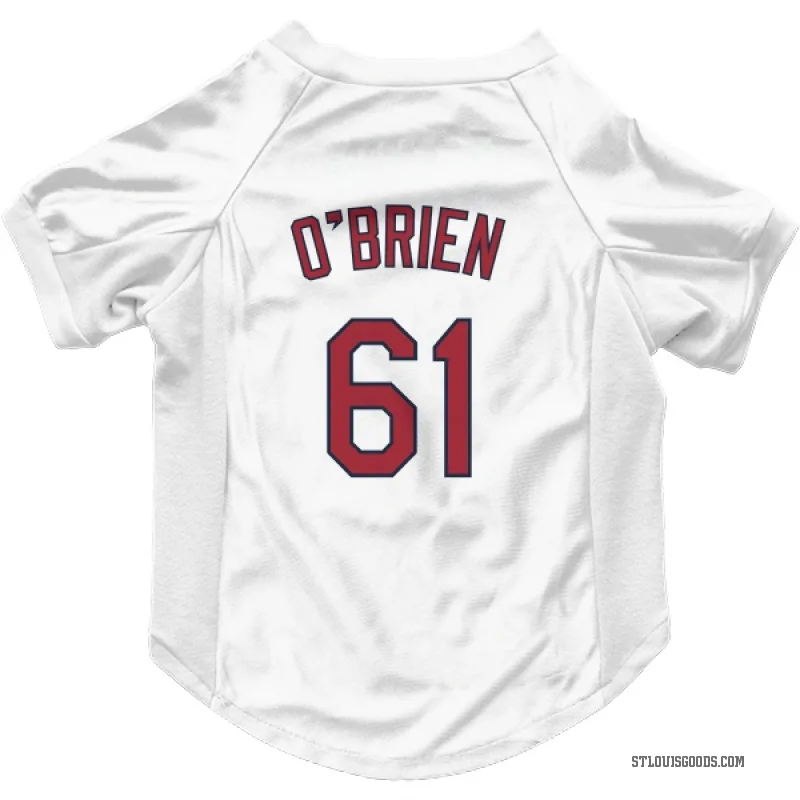 Riley O'Brien  White St. Louis Cardinals  Cat & Dog Pet Jersey