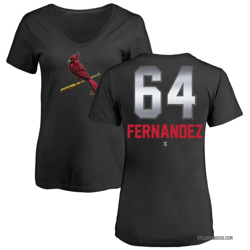 Ryan Fernandez Women's Black St. Louis Cardinals Midnight Mascot V-Neck T-Shirt -
