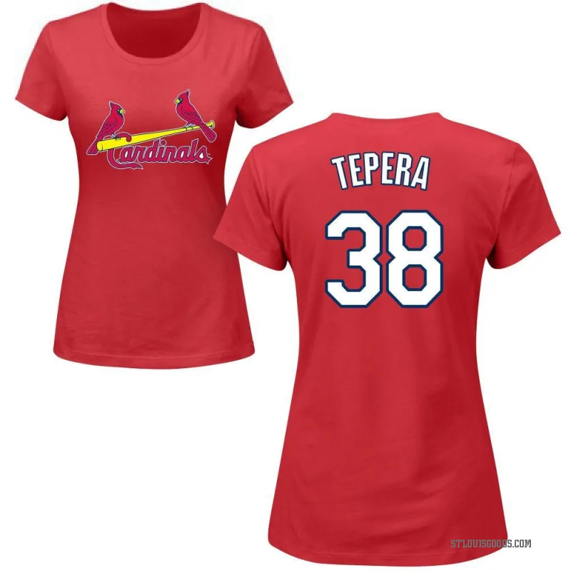 Ryan Tepera Women's Red St. Louis Cardinals Roster T-Shirt -