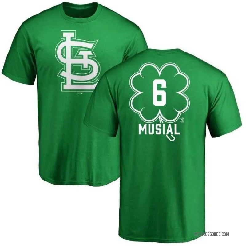 Stan Musial Men's Green St. Louis Cardinals Dubliner T-Shirt - Kelly