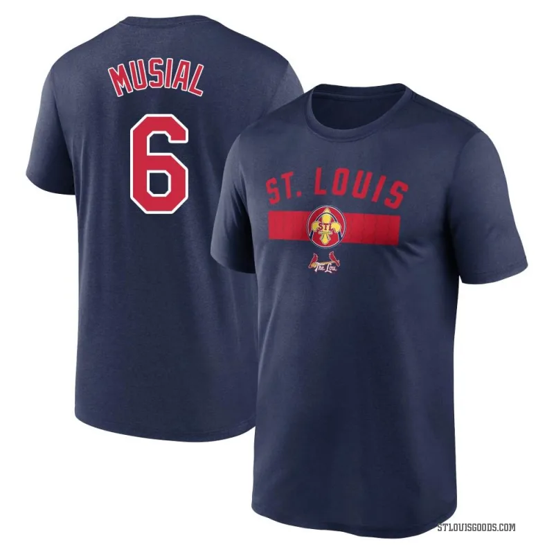 Stan Musial Men's Navy St. Louis Cardinals 2024 City Connect Performance T-Shirt
