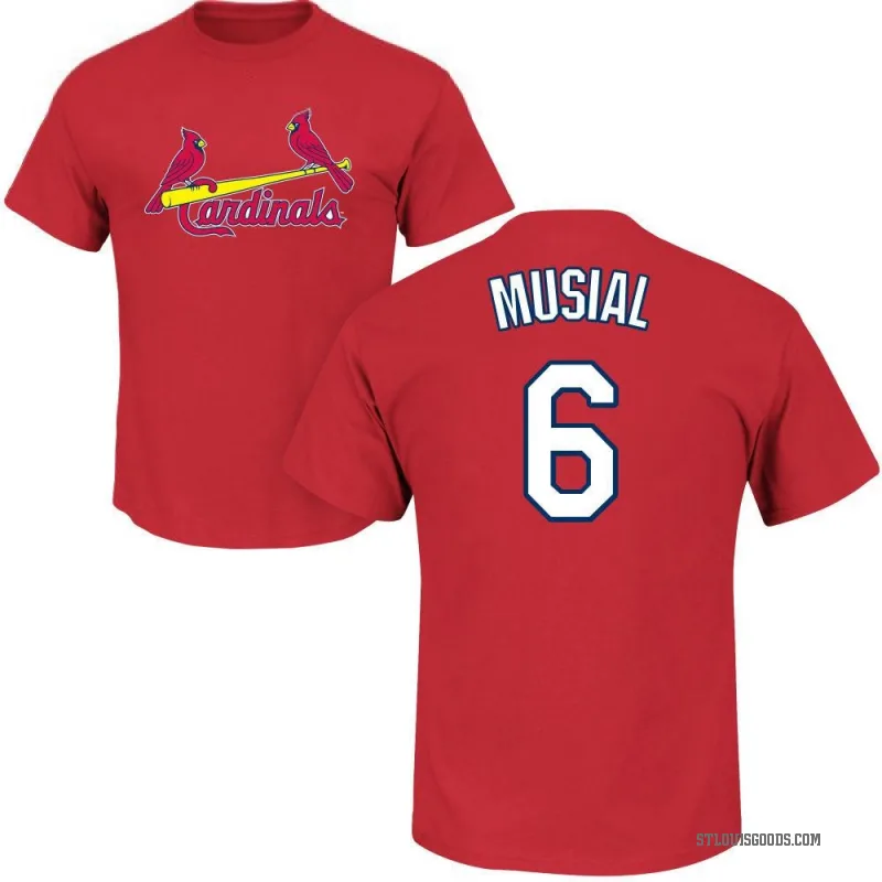 Stan Musial Men's Red St. Louis Cardinals Roster T-Shirt -