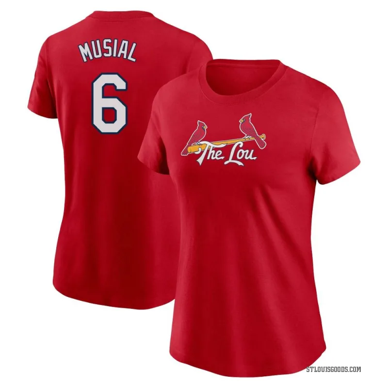Stan Musial Women's Red St. Louis Cardinals 2024 City Connect Fuse T-Shirt