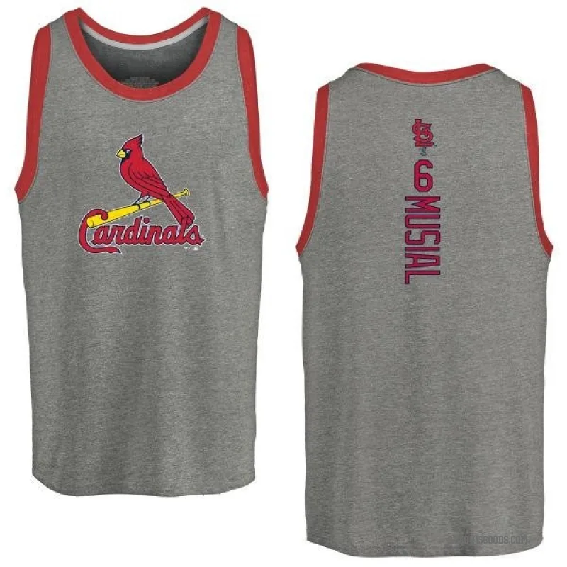 Stan Musial Youth Ash St. Louis Cardinals Backer Tank Top -