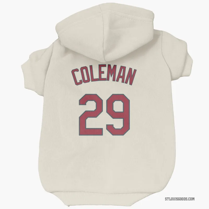 Vince Coleman  Cream St. Louis Cardinals  Cat & Dog Pet Hoodie