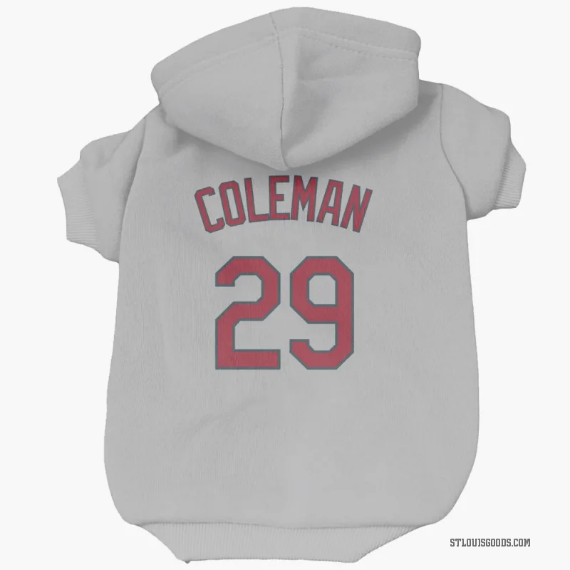 Vince Coleman  Gray St. Louis Cardinals  Cat & Dog Pet Hoodie